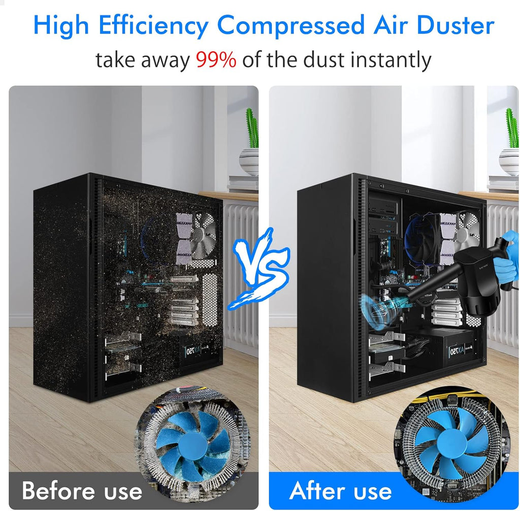 Compressed Air Electric Air Duster for Computer Keyboard Electronics T623475