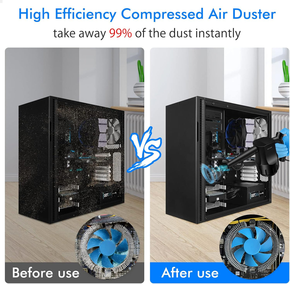 Compressed Air Electric Air Duster for Computer Keyboard Electronics T623475
