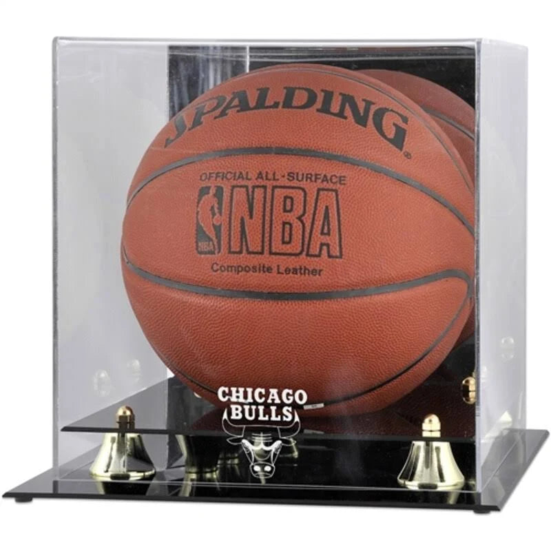Chicago Bulls Team Logo Basketball Display Case O294