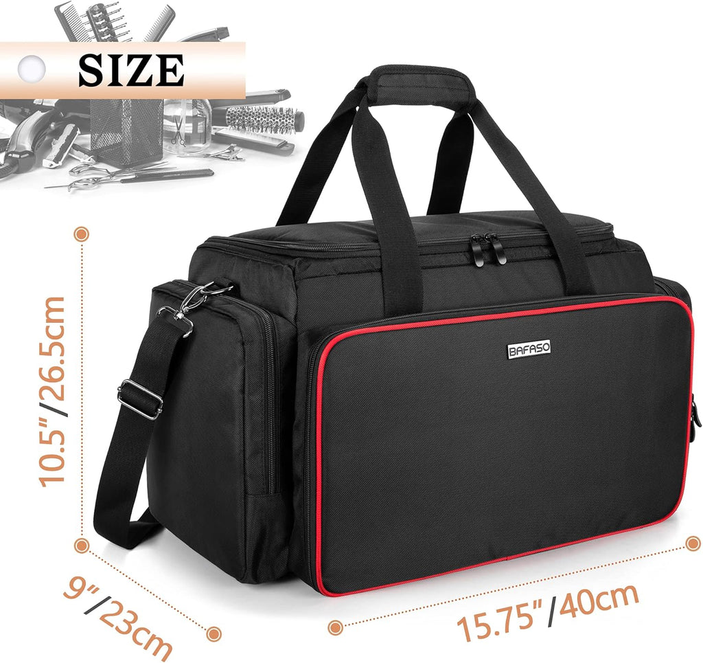 Large Barber Bag with Adjustable Dividers, Black V688631