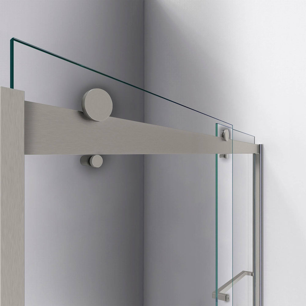 Semi-Frameless Bypass Shower Door in Chrome and Gray Glass K60036