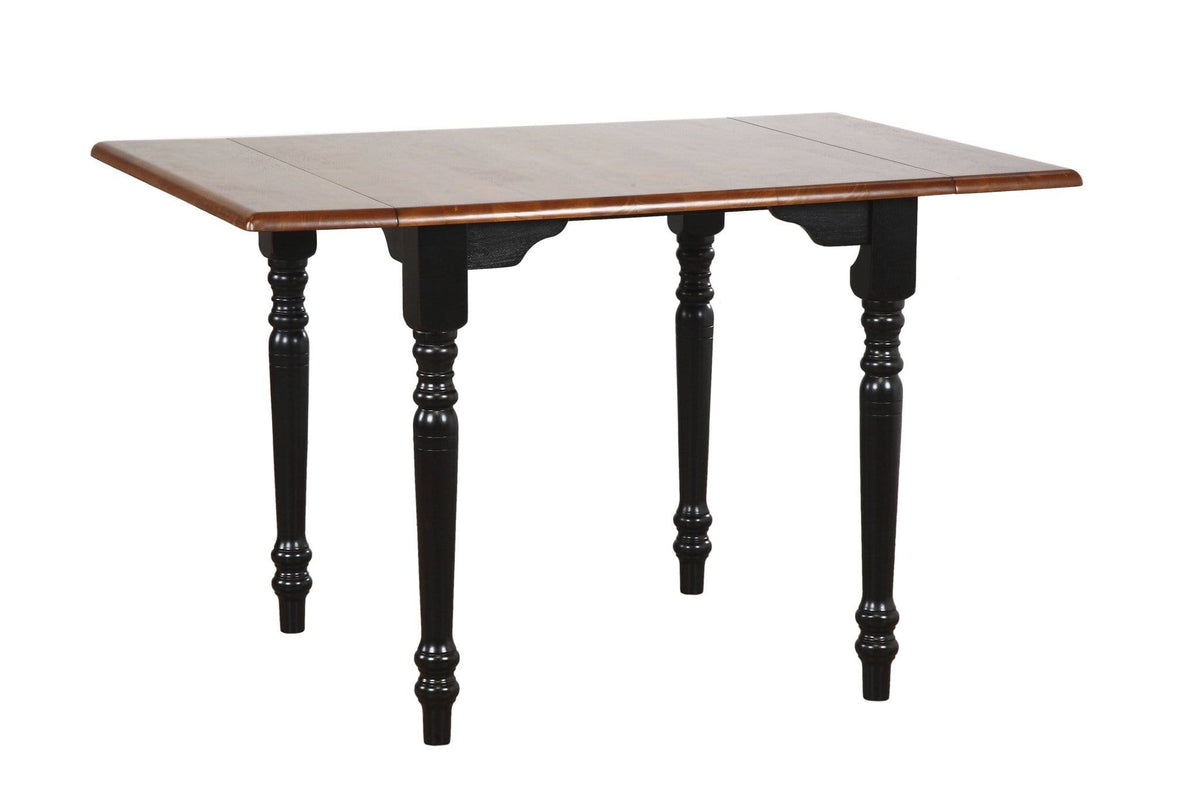 Black Cherry 3 Piece Drop Leaf Dining Set with Arrowback Chairs B28451