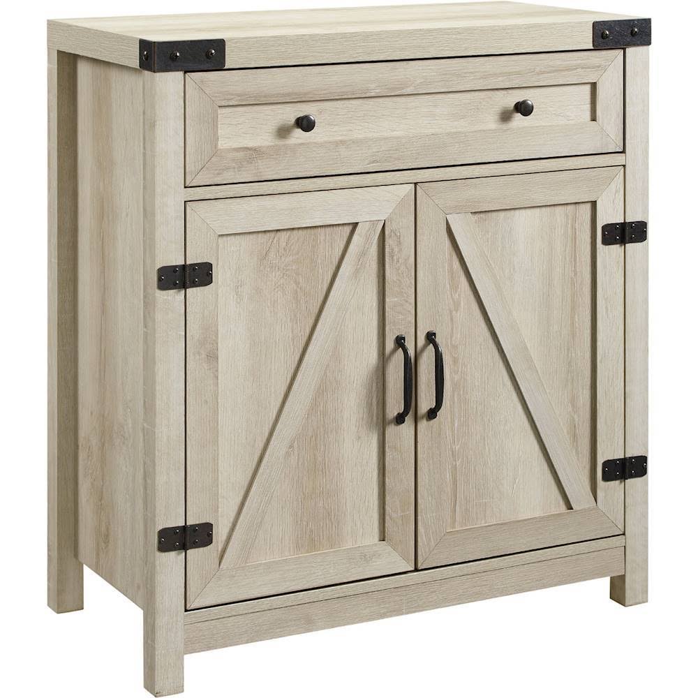 White Oak Barn Door Accent Cabinet K7034