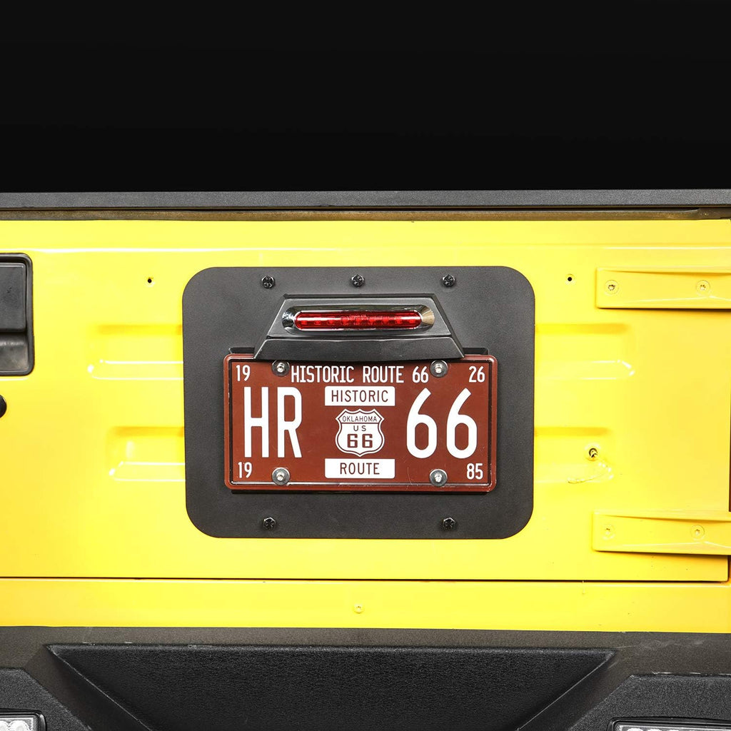 Spare Tire Delete License Plate Relocation Kit with Third Brake Light L847
