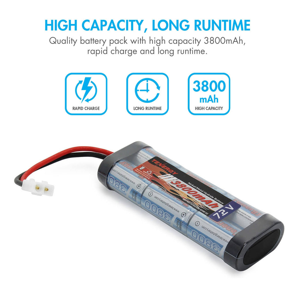 Combo: Universal Smart Charger 6V - 12V + 2 Pcs 7.2V NiMH 3800mAh Battery Packs W6521
