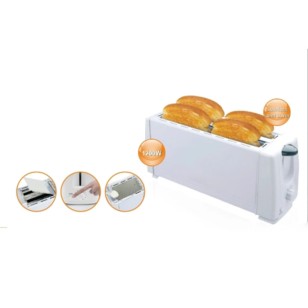 Stainless Steel Toaster Maker for Four Pieces Bread I8633