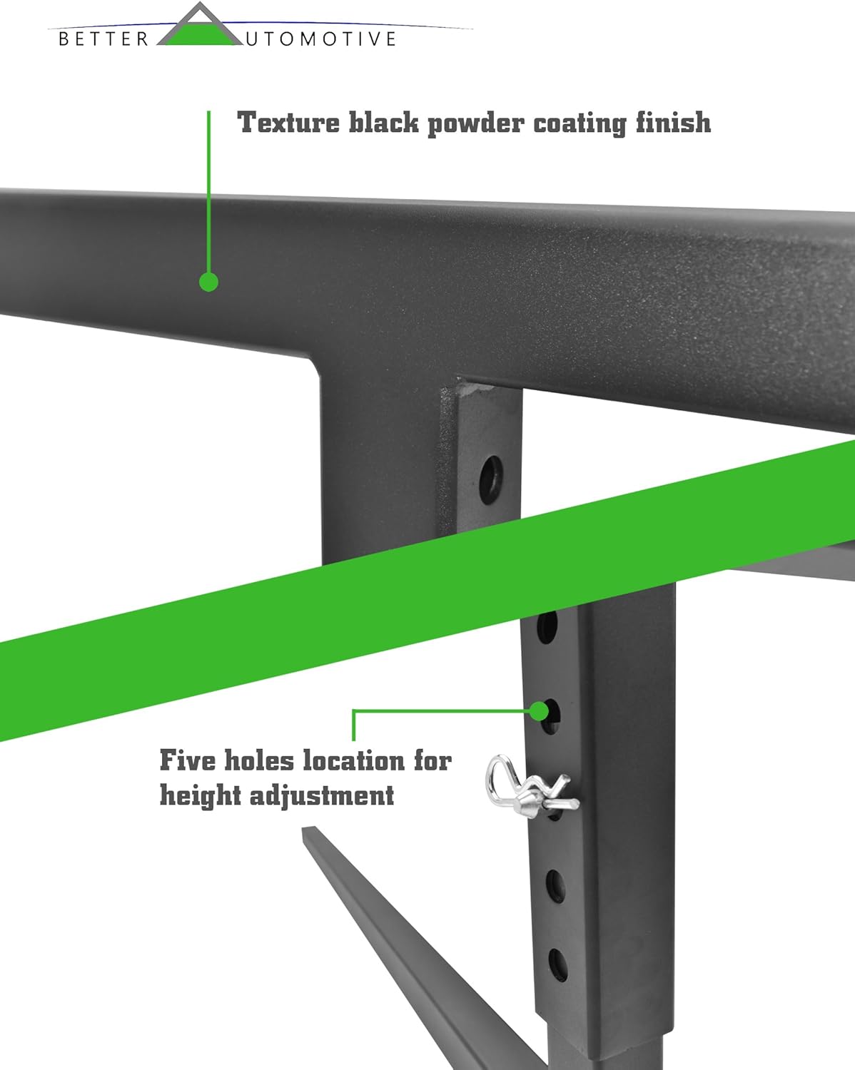 2" Truck Bed Trailer Hitch Mount Extender 500 LBS Capacity Utility Adjustable Universal Pick Up Extension Rack A352