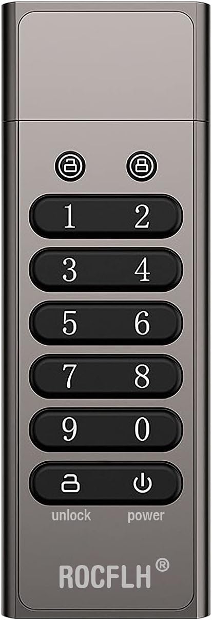 64GB Secure Encrypted USB Flash Drive with Keypad H648