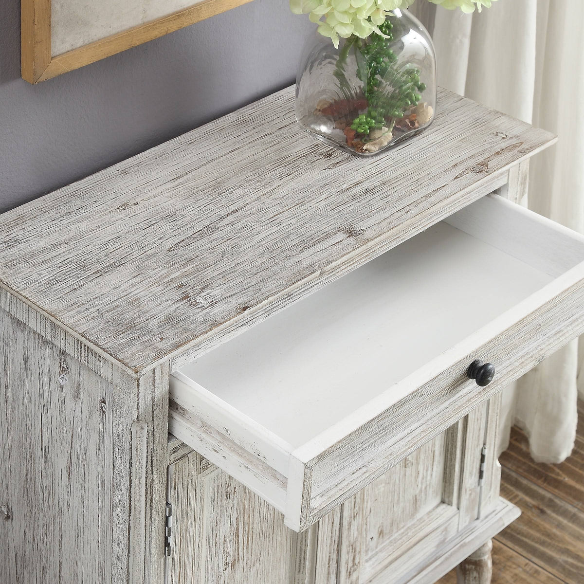 White Wood Accent Cabinet X87322