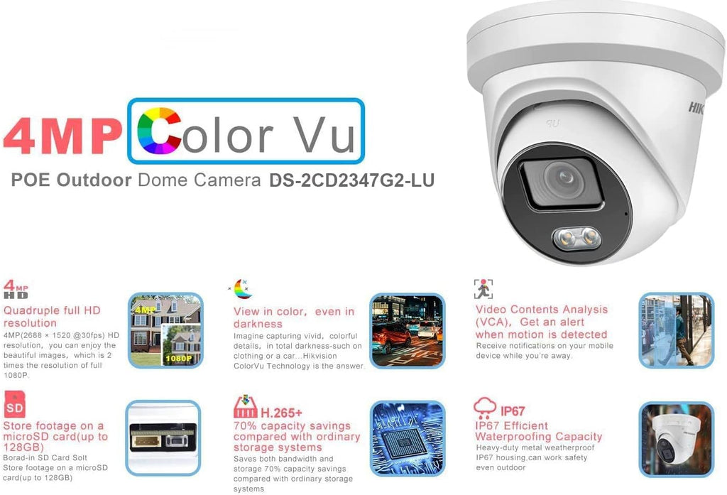 4MP ColorVu IP Turret Dome Camera I57577