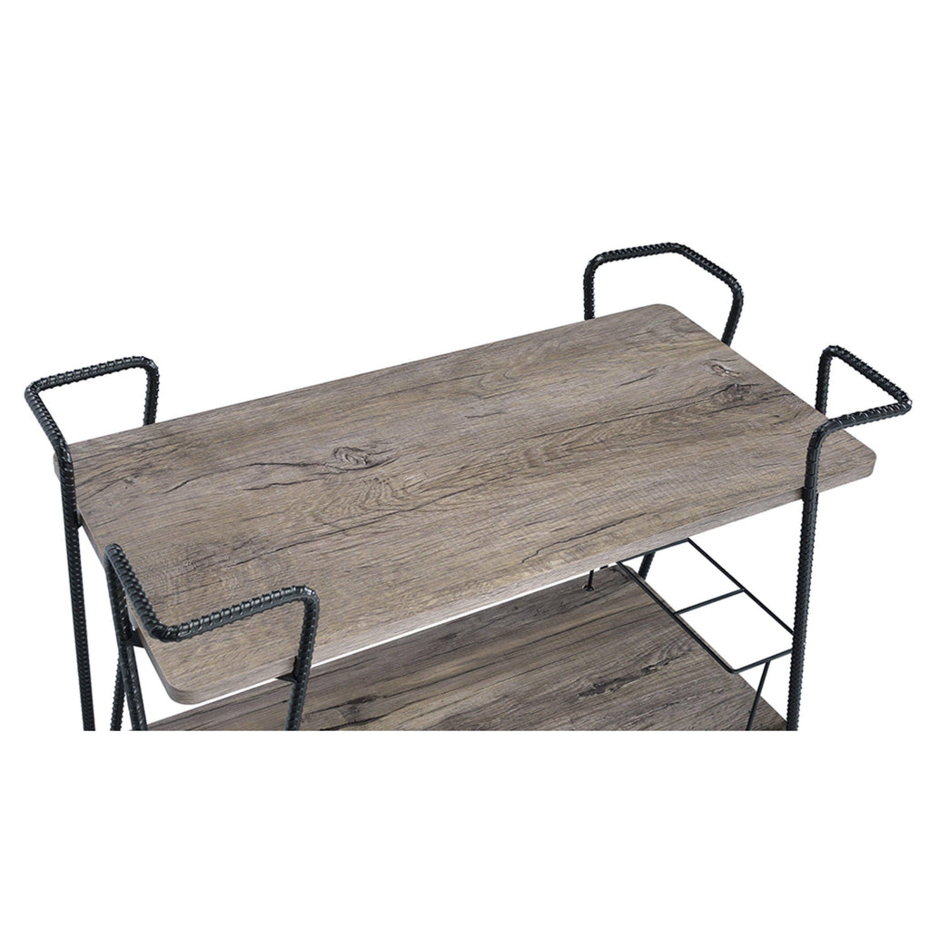 Rustic Oak Serving Cart R80623