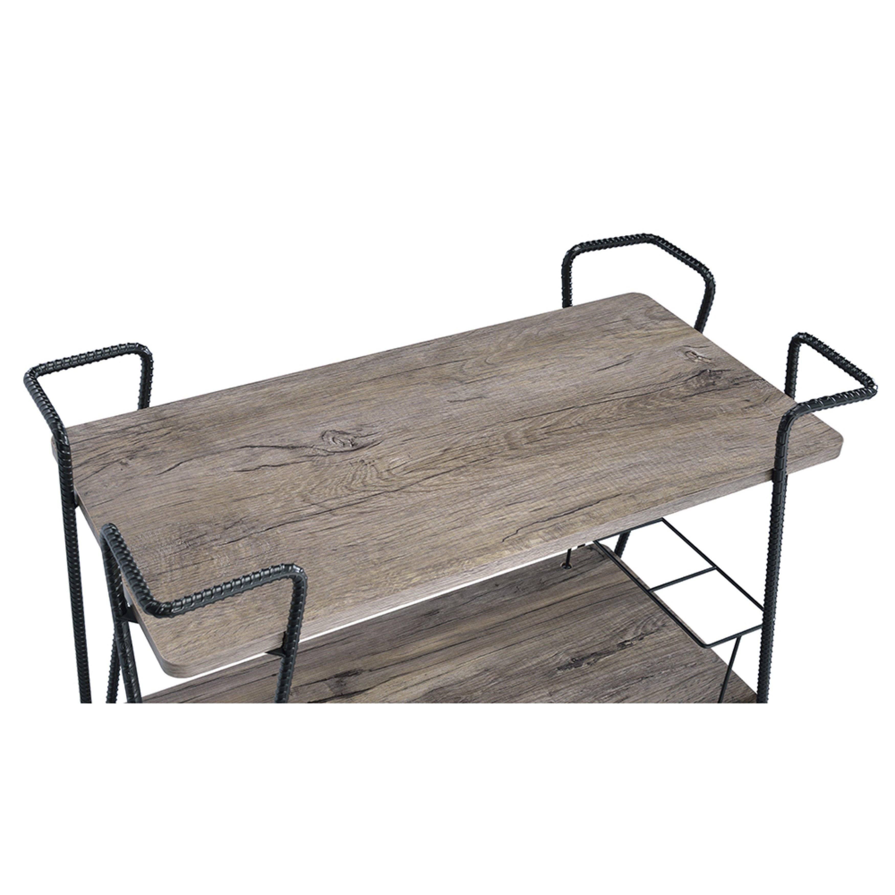 Rustic Oak Serving Cart R80623