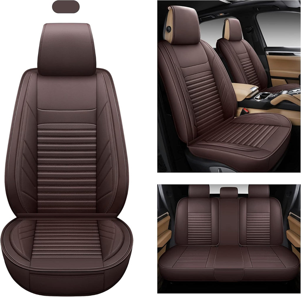 Gray Full Set Leather Car Seat Covers L773