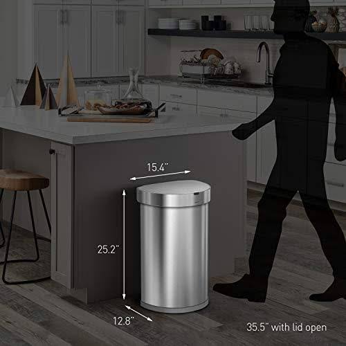 Brushed Stainless Steel Automatic Sensor Trash Can Z167060