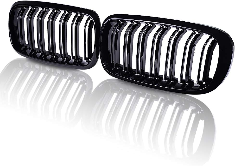 Glossy Black ABS Front Bumper Kidney Grille Grill B978