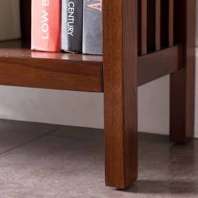 Brown Slatted Bookcase J973