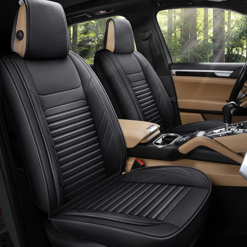 Gray Full Set Leather Car Seat Covers L773