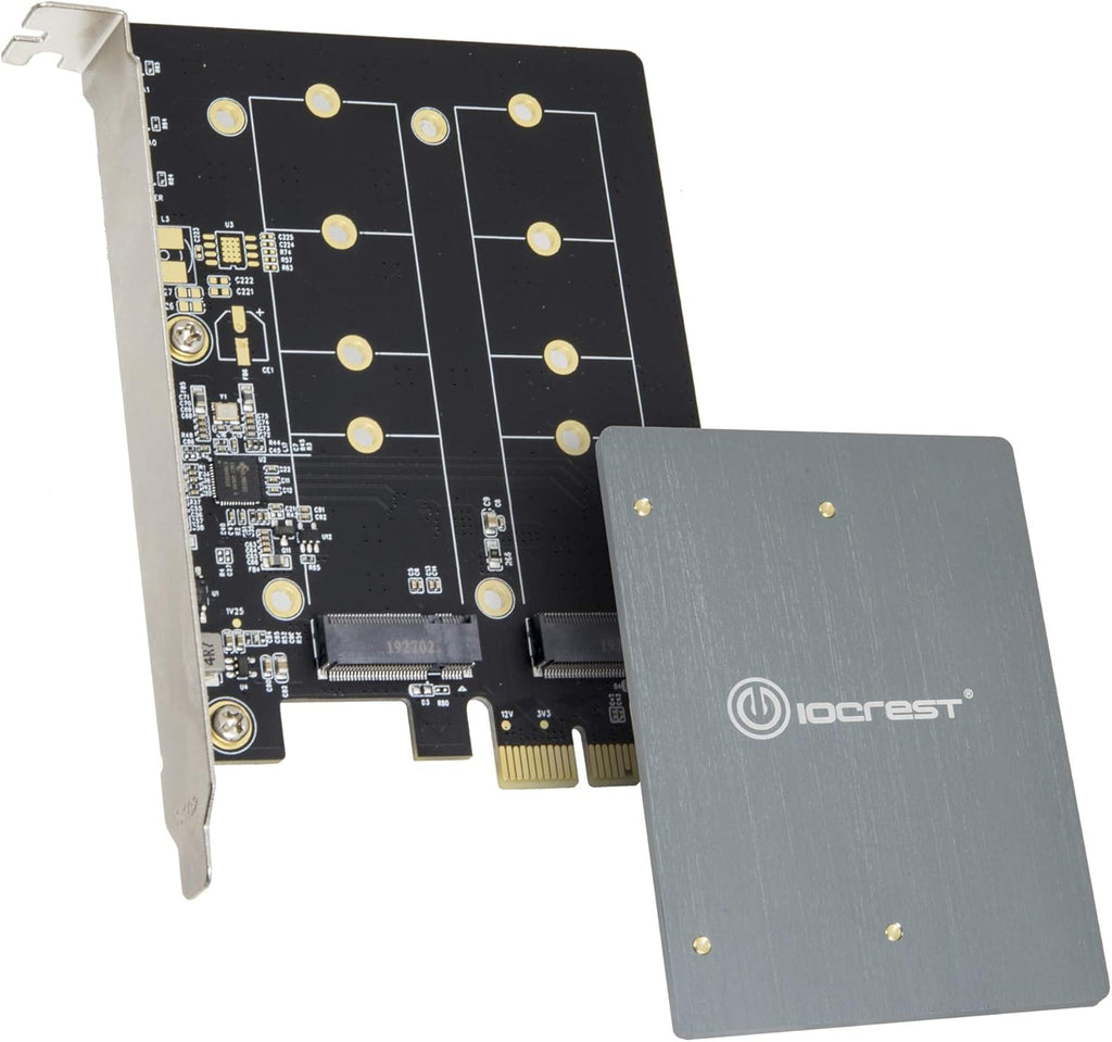 Dual M.2 SATA SSD PCI Express 3.0 x1 Expansion Card B289078