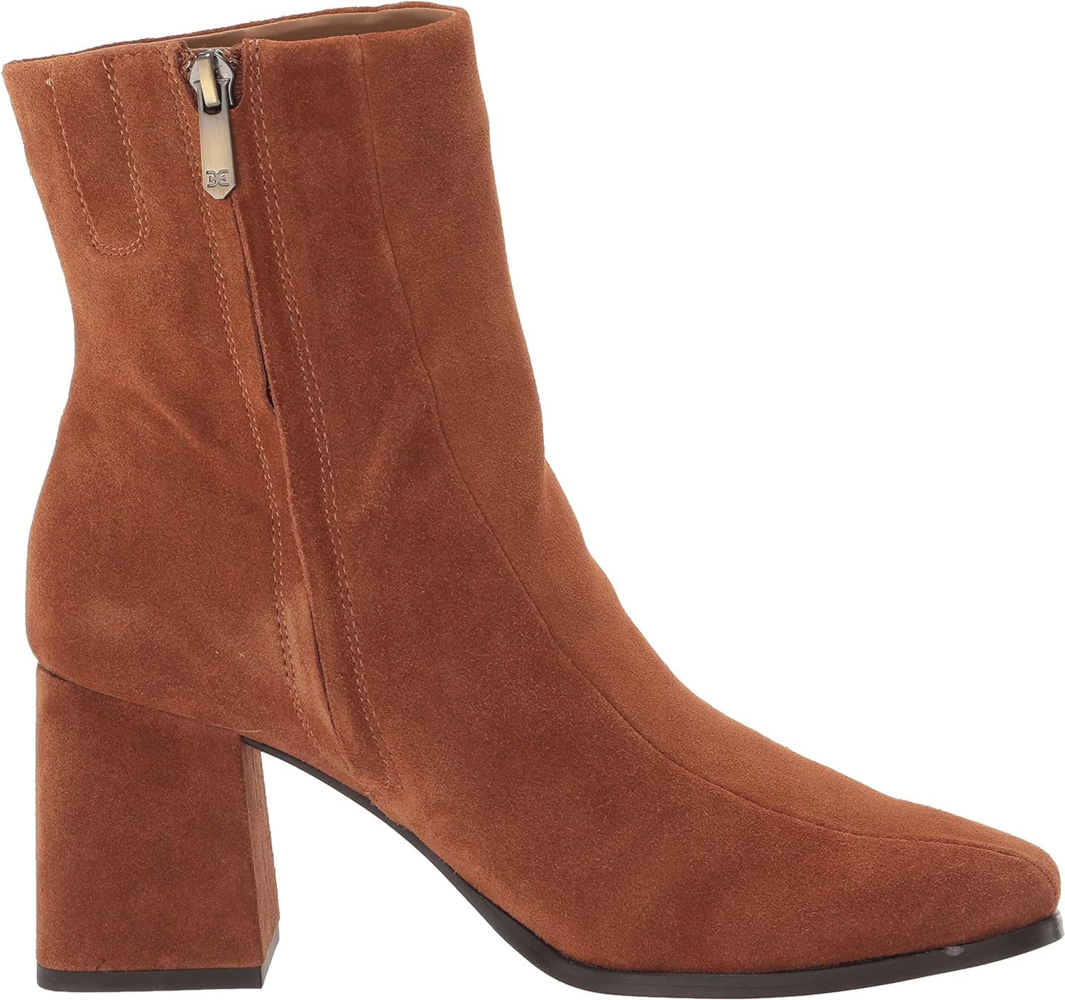 Frontier Brown Leather Block Heel Boots V444601