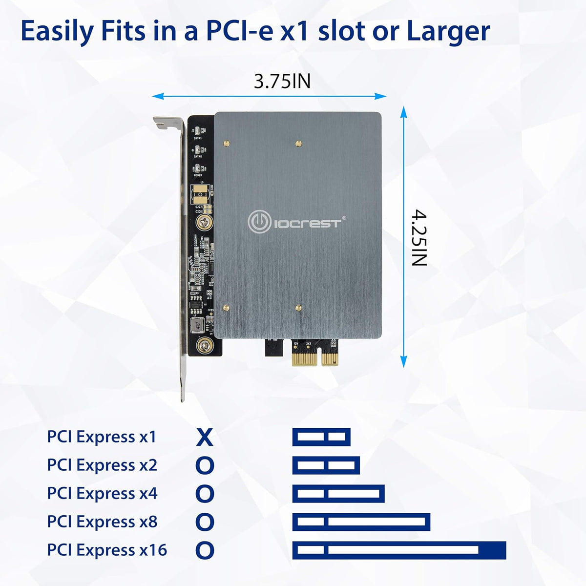 Dual M.2 SATA SSD PCI Express 3.0 x1 Expansion Card B289078