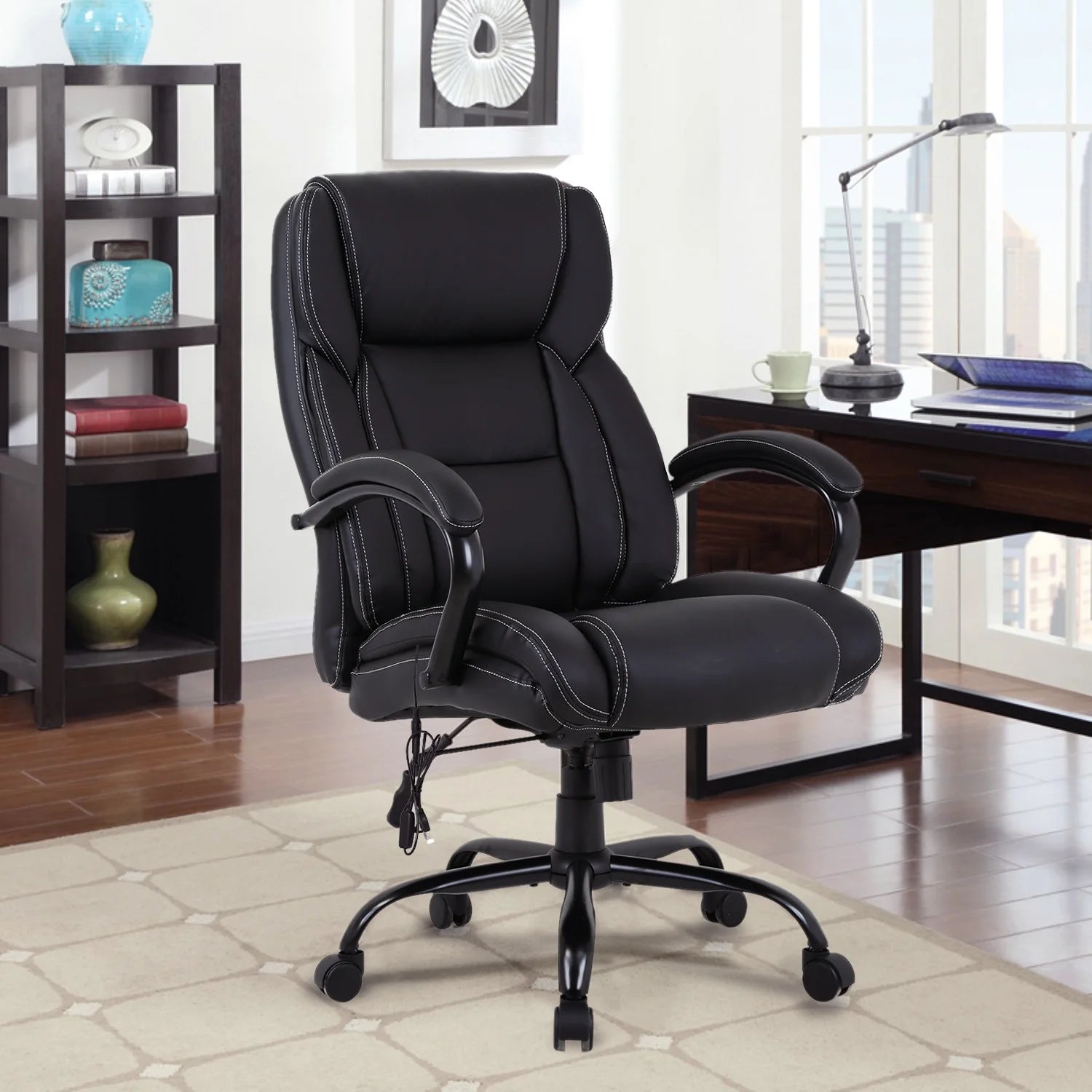 Black High Back PU Leather Executive Office Chair X264111