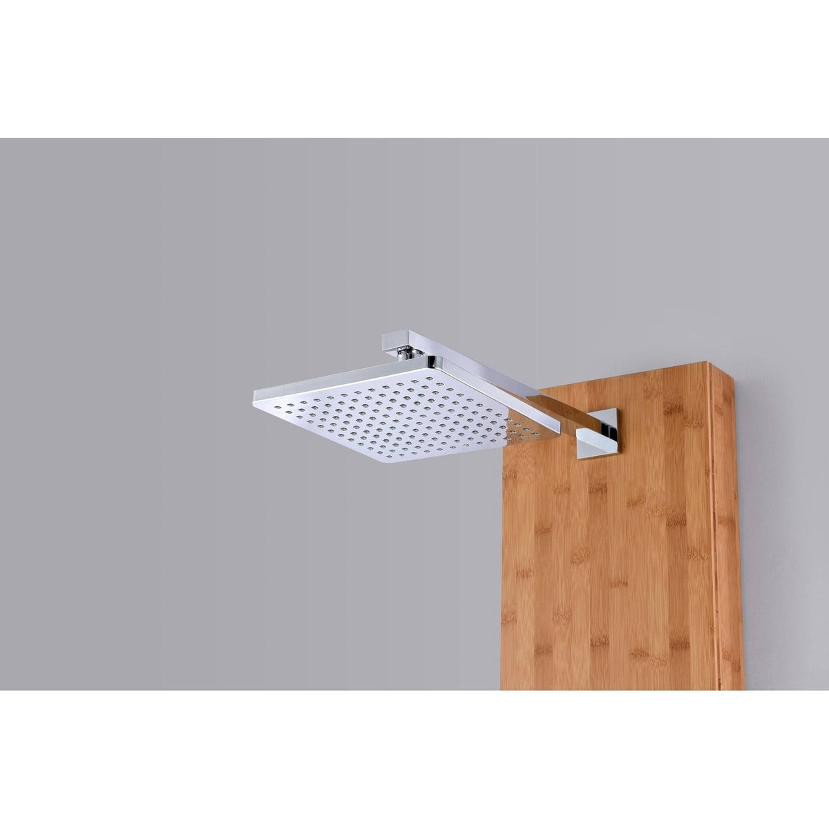 Full Body Shower Panel with Heavy Rain Shower and Spray Wand in Natural Bamboo H316921