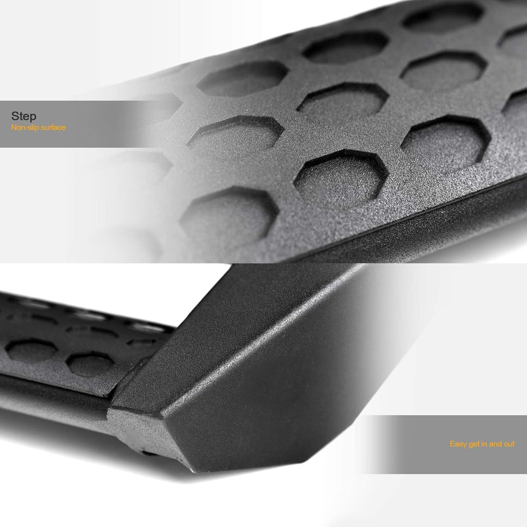 Matte Black Nerf Bars Running Boards for Ford F150 SuperCrew Cab U794