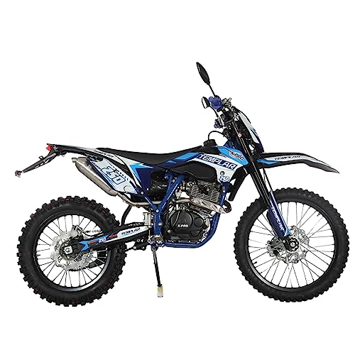 250cc Dirt Bike with 5-Speed Manual Transmission, Electric/Kick Start, 21"/18" Wheels U716826