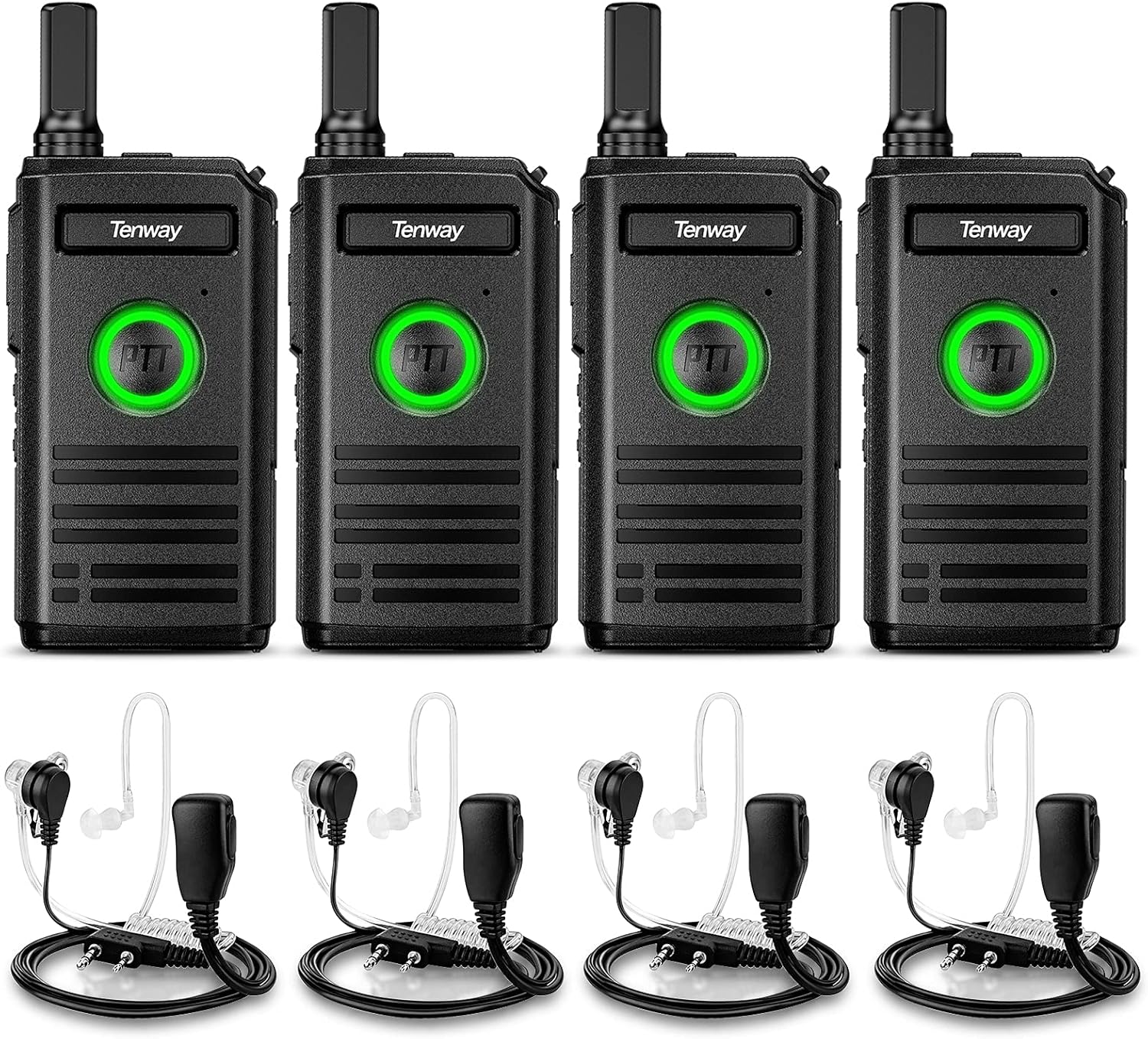 4 Pack Rechargeable Two Way Radio with Earpiece Z2467