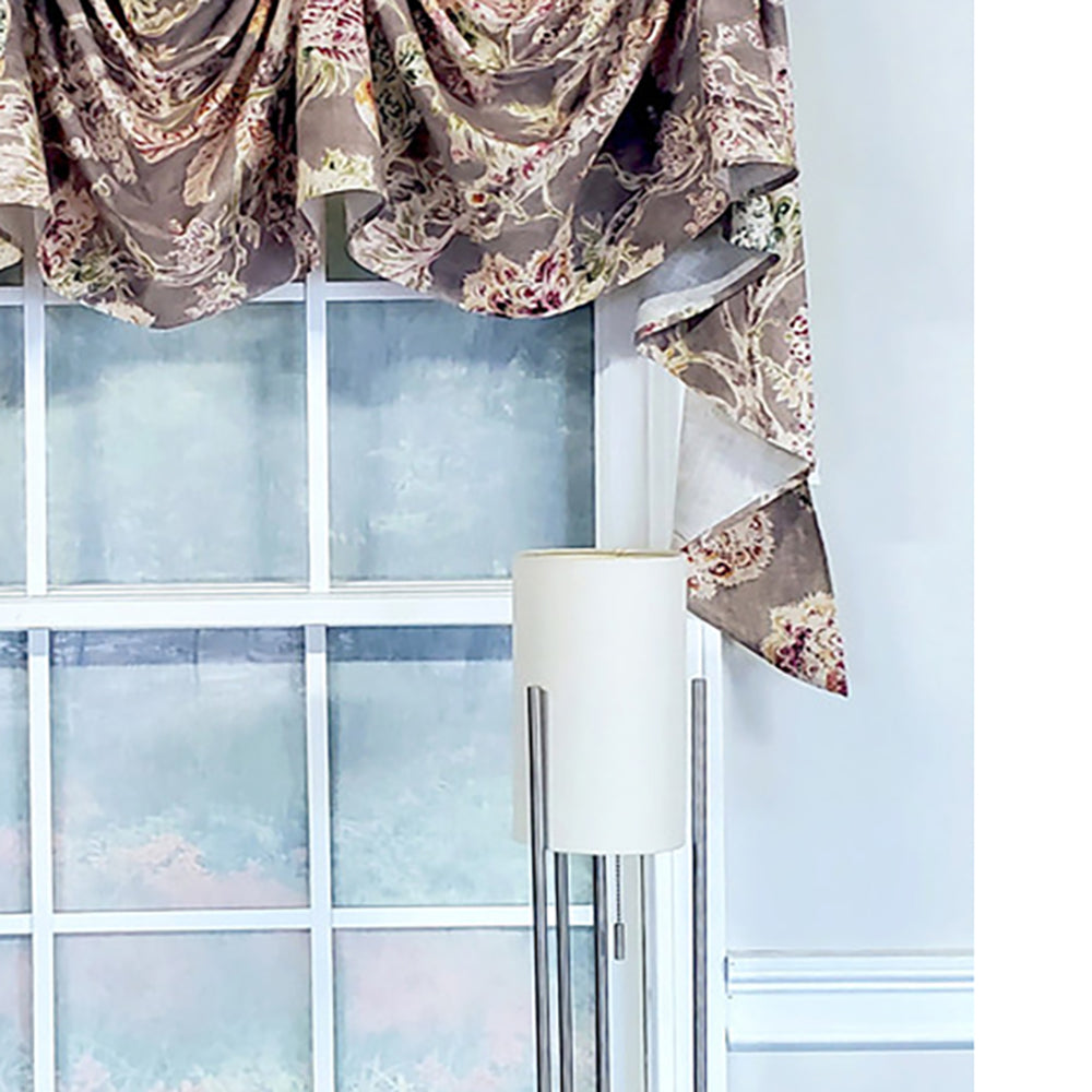 Gray 3-Scoop Window Valance T3001