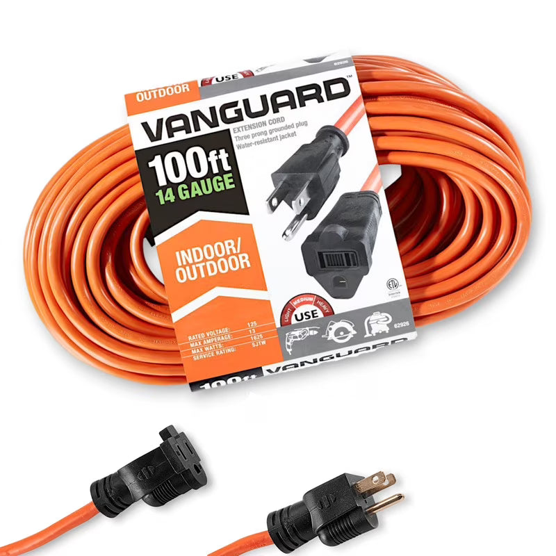 Orange 100 Feet 14/3 Gauge Heavy-Duty Extension Cord S590709