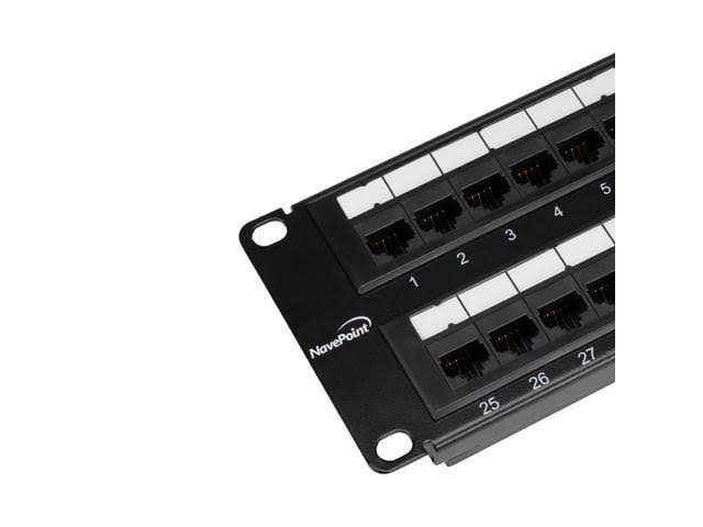 48-Port Cat6 UTP Unshielded Patch Panel 2U Black K54881
