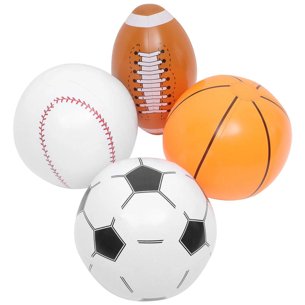 20 Pcs Inflatable Beach Ball Basketball Inflatable Toys Mini Beach Balls Soccer Toys Pool Party Child P76138