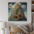 Castles Print on Natural Pine Wood Z951