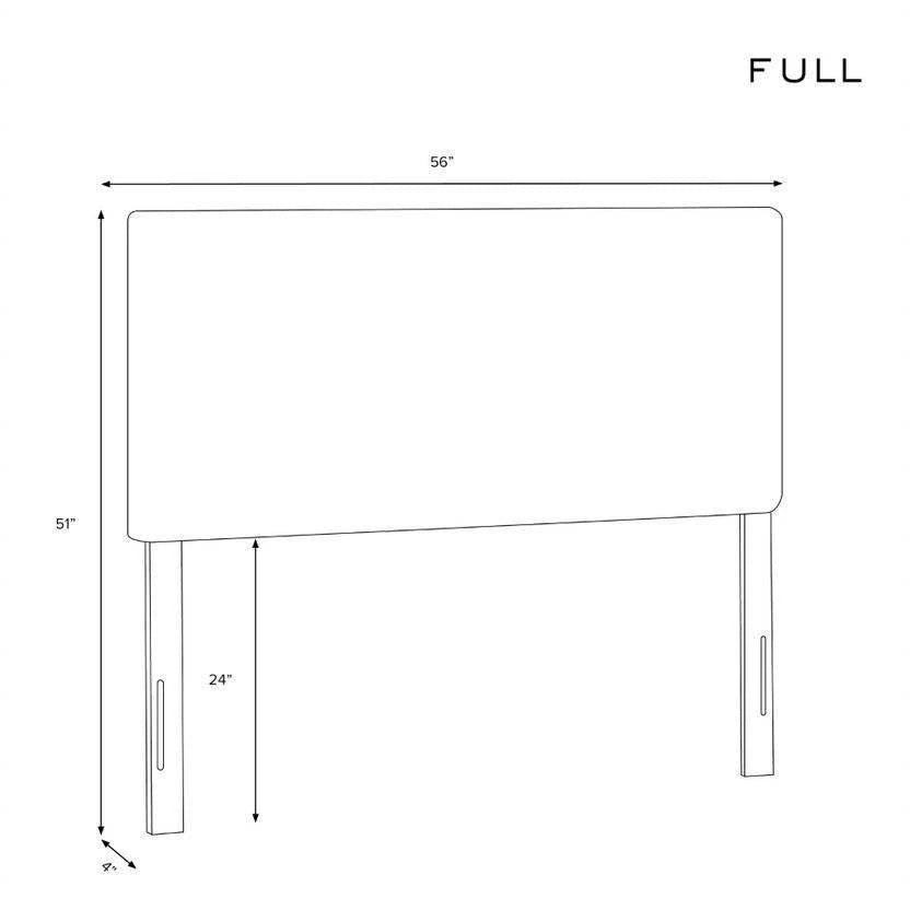 Box Seam Headboard Striped Black/White T57142
