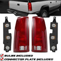 Replacement Rear Brake Tail Lights with Bulb Sockets & Connector Plates - Pair V72632