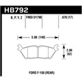 15 Ford F-150 HPS 5.0 Rear Brake Pads U11228