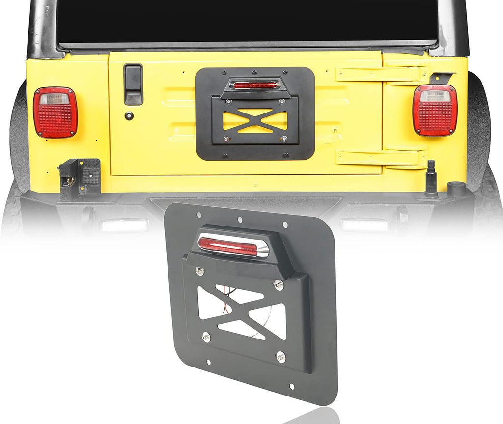 Spare Tire Delete License Plate Relocation Kit with Third Brake Light L847