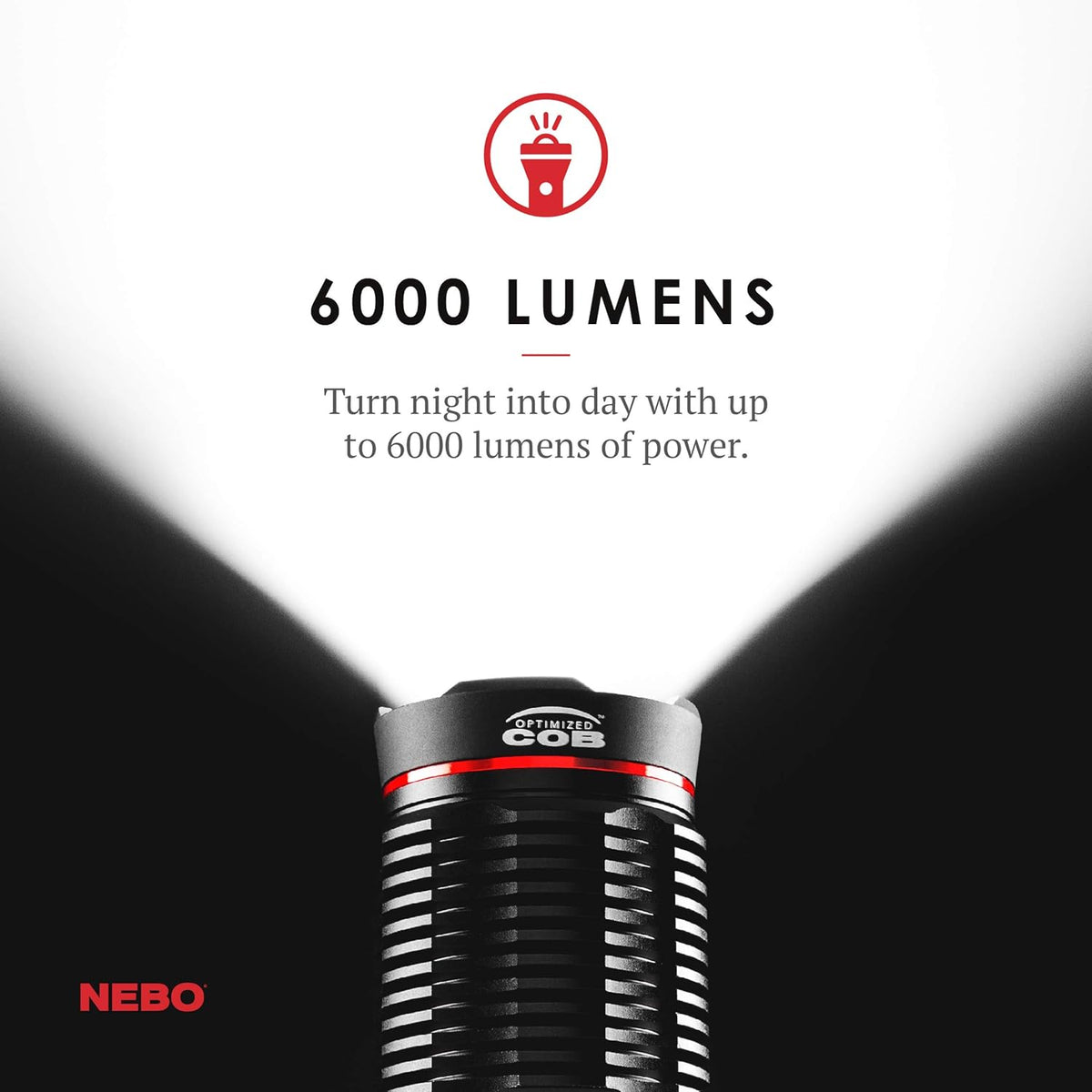 Black LED Rechargeable Flashlight E52237
