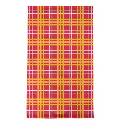 Red/Yellow/White Cotton Blend Tea Towel R692