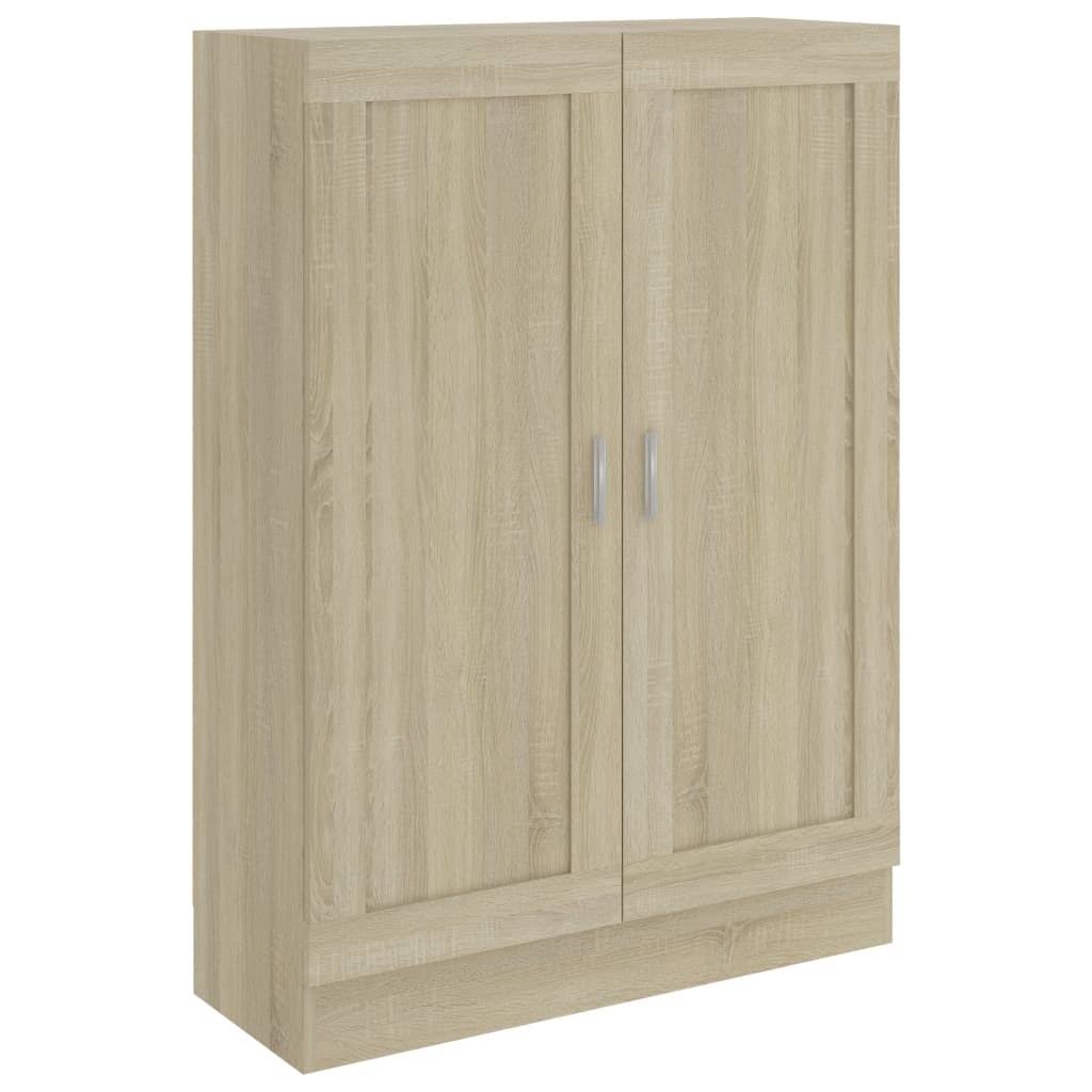 Book Cabinet White and Sonoma Oak Chipboard N925841