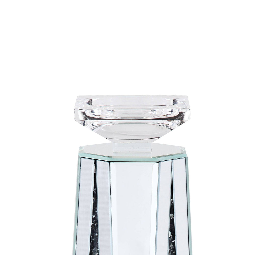 Clear Glass Candle Holder Set of Two R36120