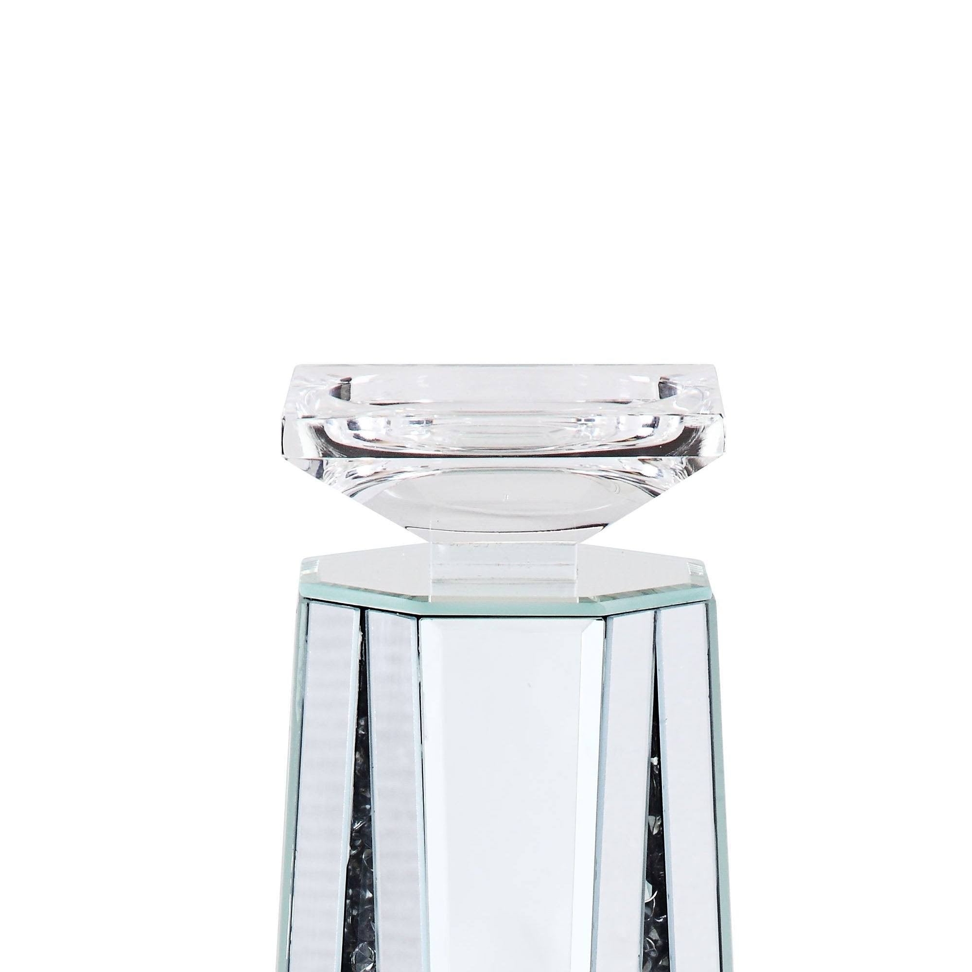 Clear Glass Candle Holder Set of Two R36120