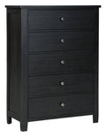 Black Five Drawer Chest Z1697