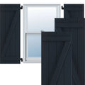 True Fit PVC Board and Batten Shutters, Starless Night Blue S825263