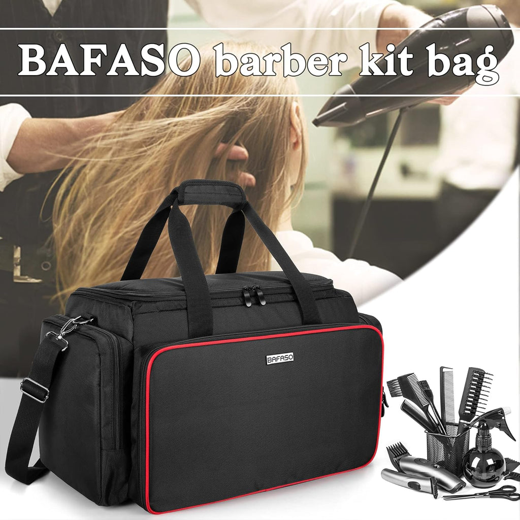 Large Barber Bag with Adjustable Dividers, Black V688631