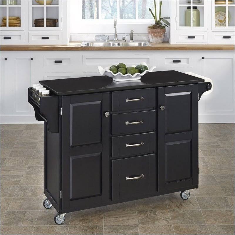 Black Granite Top Kitchen Cart B891