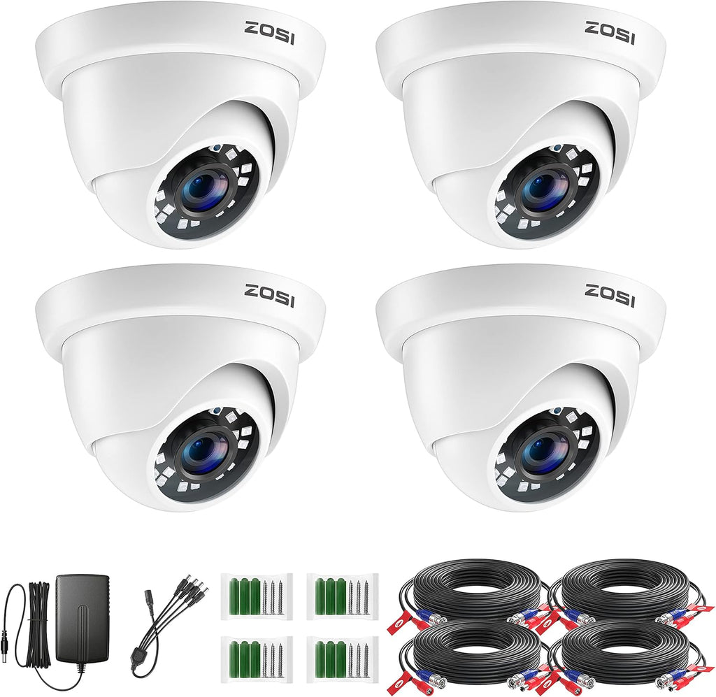 4 Pack 2MP 1080p HD-TVI Dome Security Camera A493110