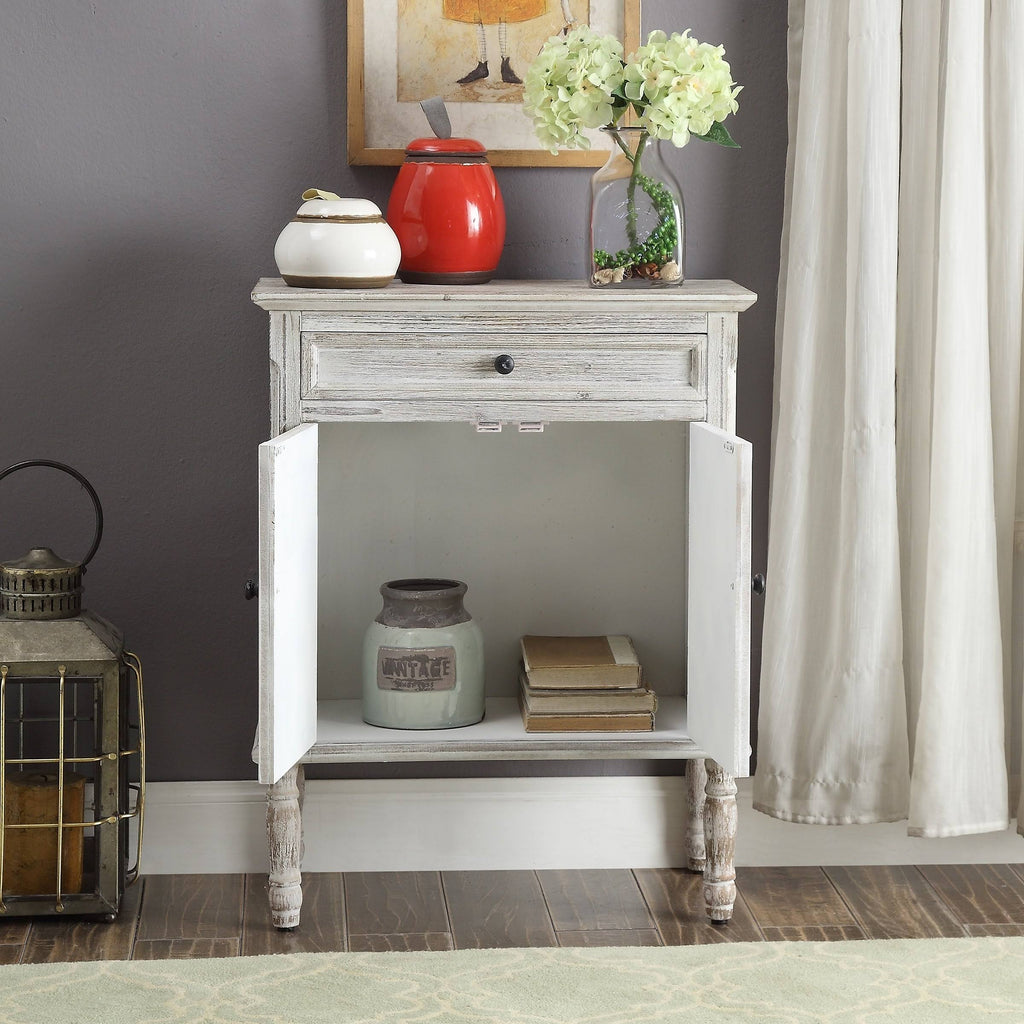 White Wood Accent Cabinet X87322