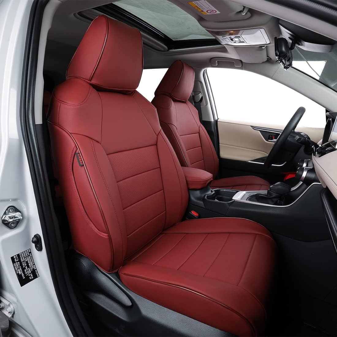 Custom Fit Full Set Car Seat Covers Leatherette Black V8731